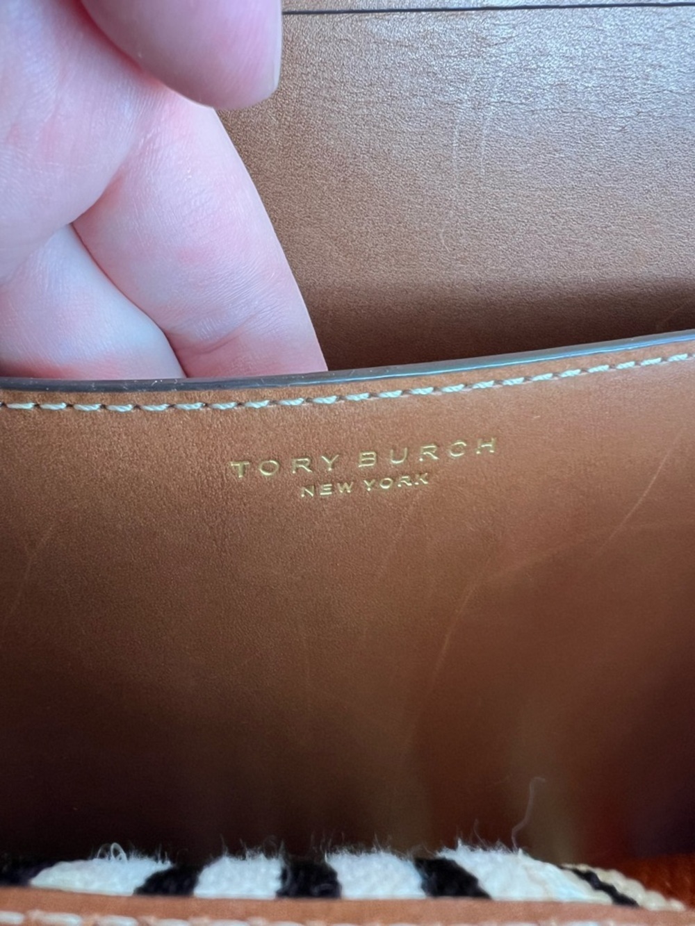 Tory Burch Lee Radziwill Patchwork Webbing & Leather Bag - Picture 4 of 7